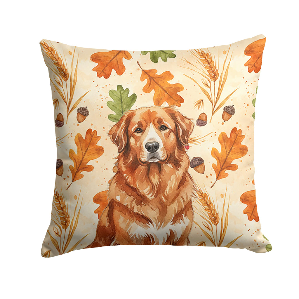 Reddish Brown Great Pyrenees Heirloom Fall Decorative Throw Pillow 18x18 Indoor Outdoor Accent Cushion, Fabric Cover with Insert for Sofa, Bed, Porch & Living Room