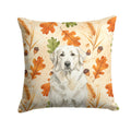 White Great Pyrenees Heirloom Fall Decorative Throw Pillow 18x18 Indoor Outdoor Accent Cushion, Fabric Cover with Insert for Sofa, Bed, Porch & Living Room