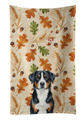 Greater Swiss Mountain Dog Heirloom Fall Kitchen Towel Velour Plush Front and Cotton Loop Back Machine Washable