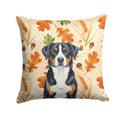 Greater Swiss Mountain Dog Heirloom Fall Decorative Throw Pillow 18x18 Indoor Outdoor Accent Cushion, Fabric Cover with Insert for Sofa, Bed, Porch & Living Room