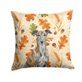 Brindle Greyhound Heirloom Fall Decorative Throw Pillow 18x18 Indoor Outdoor Accent Cushion, Fabric Cover with Insert for Sofa, Bed, Porch & Living Room