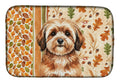 Sable Havanese Heirloom Fall Dish Drying Mat Absorbent Dish Drying Mat Pad for Kitchen Counter Dish Drainer Mat for Countertop, 14 x 21", Multicolor