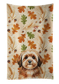 Sable Havanese Heirloom Fall Kitchen Towel Velour Plush Front and Cotton Loop Back Machine Washable
