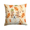 Tan Icelandic Sheepdog Heirloom Fall Decorative Throw Pillow 14x14 Indoor Outdoor Accent Cushion, Fabric Cover with Insert for Sofa, Bed, Porch & Living Room
