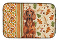Irish Setter Heirloom Fall Dish Drying Mat Absorbent Dish Drying Mat Pad for Kitchen Counter Dish Drainer Mat for Countertop, 14 x 21", Multicolor