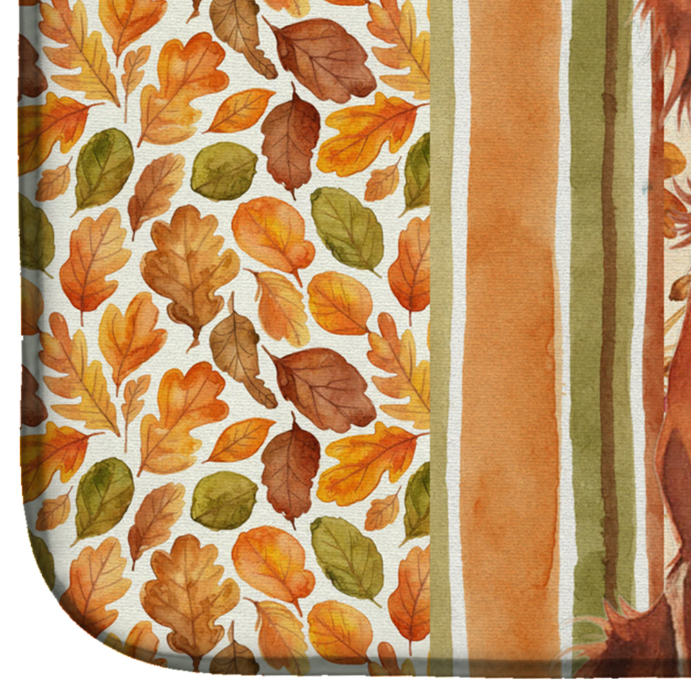 Irish Setter Heirloom Fall Dish Drying Mat Absorbent Dish Drying Mat Pad for Kitchen Counter Dish Drainer Mat for Countertop, 14 x 21", Multicolor