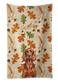 Irish Setter Heirloom Fall Kitchen Towel Velour Plush Front and Cotton Loop Back Machine Washable
