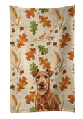 Irish Terrier Heirloom Fall Kitchen Towel Velour Plush Front and Cotton Loop Back Machine Washable