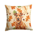 Irish Terrier Heirloom Fall Decorative Throw Pillow 18x18 Indoor Outdoor Accent Cushion, Fabric Cover with Insert for Sofa, Bed, Porch & Living Room