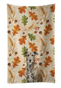 Brindle Irish Wolfhound Heirloom Fall Kitchen Towel Velour Plush Front and Cotton Loop Back Machine Washable