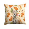 Brindle Irish Wolfhound Heirloom Fall Decorative Throw Pillow 18x18 Indoor Outdoor Accent Cushion, Fabric Cover with Insert for Sofa, Bed, Porch & Living Room
