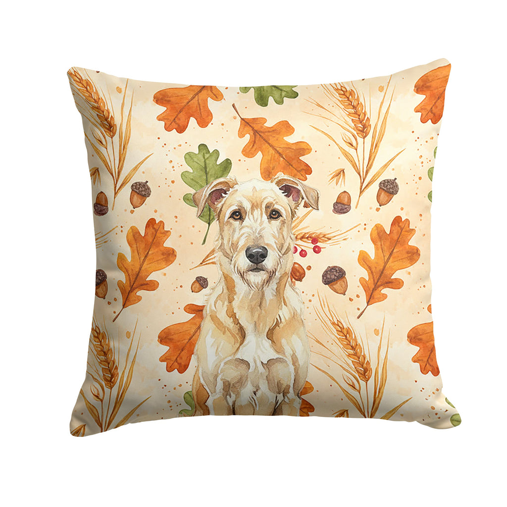 Wheaten Irish Wolfhound Heirloom Fall Decorative Throw Pillow 18x18 Indoor Outdoor Accent Cushion, Fabric Cover with Insert for Sofa, Bed, Porch & Living Room