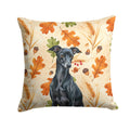 Black Italian Greyhound Heirloom Fall Decorative Throw Pillow 18x18 Indoor Outdoor Accent Cushion, Fabric Cover with Insert for Sofa, Bed, Porch & Living Room