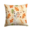 Cream Italian Greyhound Heirloom Fall Decorative Throw Pillow 14x14 Indoor Outdoor Accent Cushion, Fabric Cover with Insert for Sofa, Bed, Porch & Living Room