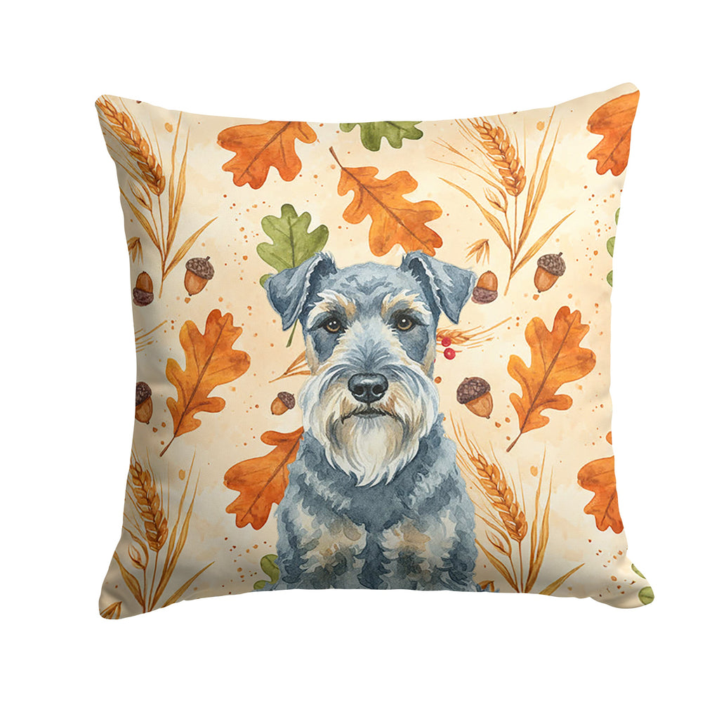 Kerry Blue Terrier Heirloom Fall Decorative Throw Pillow 18x18 Indoor Outdoor Accent Cushion, Fabric Cover with Insert for Sofa, Bed, Porch & Living Room