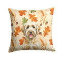 Labradoodle Heirloom Fall Decorative Throw Pillow 14x14 Indoor Outdoor Accent Cushion, Fabric Cover with Insert for Sofa, Bed, Porch & Living Room