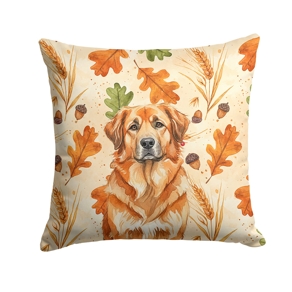 Red Leonberger Heirloom Fall Decorative Throw Pillow 18x18 Indoor Outdoor Accent Cushion, Fabric Cover with Insert for Sofa, Bed, Porch & Living Room