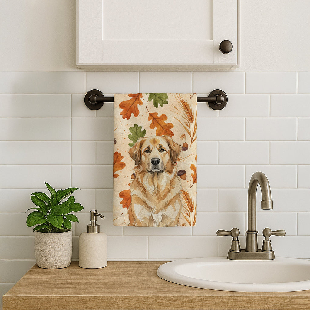Sandy Leonberger Heirloom Fall Kitchen Towel Velour Plush Front and Cotton Loop Back Machine Washable