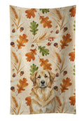 Sandy Leonberger Heirloom Fall Kitchen Towel Velour Plush Front and Cotton Loop Back Machine Washable