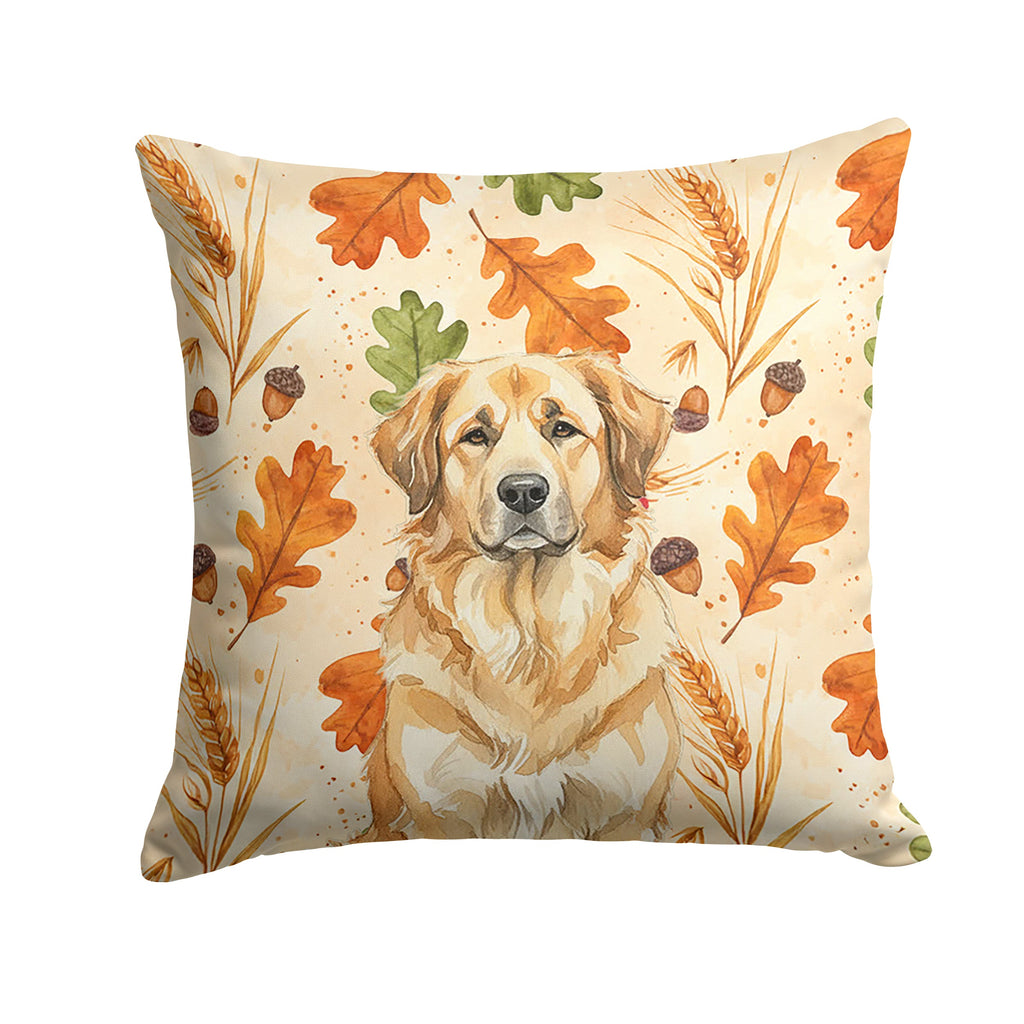 Sandy Leonberger Heirloom Fall Decorative Throw Pillow 18x18 Indoor Outdoor Accent Cushion, Fabric Cover with Insert for Sofa, Bed, Porch & Living Room