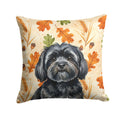 Black Lhasa Apso Heirloom Fall Decorative Throw Pillow 18x18 Indoor Outdoor Accent Cushion, Fabric Cover with Insert for Sofa, Bed, Porch & Living Room