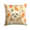 Cream Lhasa Apso Heirloom Fall Decorative Throw Pillow 18x18 Indoor Outdoor Accent Cushion, Fabric Cover with Insert for Sofa, Bed, Porch & Living Room