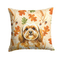 Gold Lhasa Apso Heirloom Fall Decorative Throw Pillow 14x14 Indoor Outdoor Accent Cushion, Fabric Cover with Insert for Sofa, Bed, Porch & Living Room