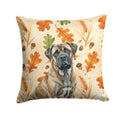 Brindle Mastiff Heirloom Fall Decorative Throw Pillow 18x18 Indoor Outdoor Accent Cushion, Fabric Cover with Insert for Sofa, Bed, Porch & Living Room