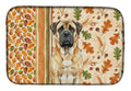 Fawn Mastiff Heirloom Fall Dish Drying Mat Absorbent Dish Drying Mat Pad for Kitchen Counter Dish Drainer Mat for Countertop, 14 x 21", Multicolor
