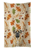 Fawn Mastiff Heirloom Fall Kitchen Towel Velour Plush Front and Cotton Loop Back Machine Washable