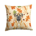 Fawn Mastiff Heirloom Fall Decorative Throw Pillow 18x18 Indoor Outdoor Accent Cushion, Fabric Cover with Insert for Sofa, Bed, Porch & Living Room