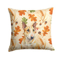 Miniature Bull Terrier Heirloom Fall Decorative Throw Pillow 18x18 Indoor Outdoor Accent Cushion, Fabric Cover with Insert for Sofa, Bed, Porch & Living Room