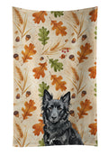 Mudi Heirloom Fall Kitchen Towel Velour Plush Front and Cotton Loop Back Machine Washable