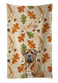 Neapolitan Mastiff Heirloom Fall Kitchen Towel Velour Plush Front and Cotton Loop Back Machine Washable