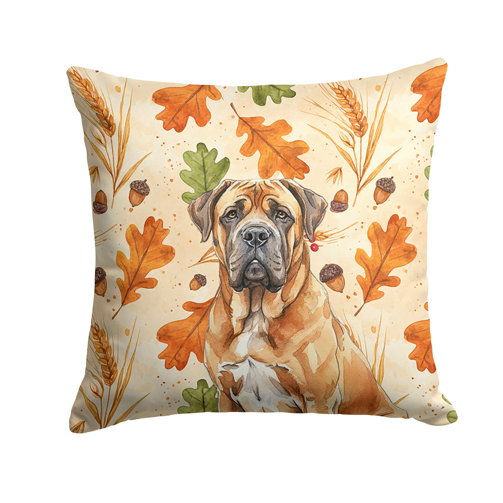 Neapolitan Mastiff Heirloom Fall Decorative Throw Pillow 18x18 Indoor Outdoor Accent Cushion, Fabric Cover with Insert for Sofa, Bed, Porch & Living Room