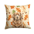 Brown Newfoundland Heirloom Fall Decorative Throw Pillow 18x18 Indoor Outdoor Accent Cushion, Fabric Cover with Insert for Sofa, Bed, Porch & Living Room