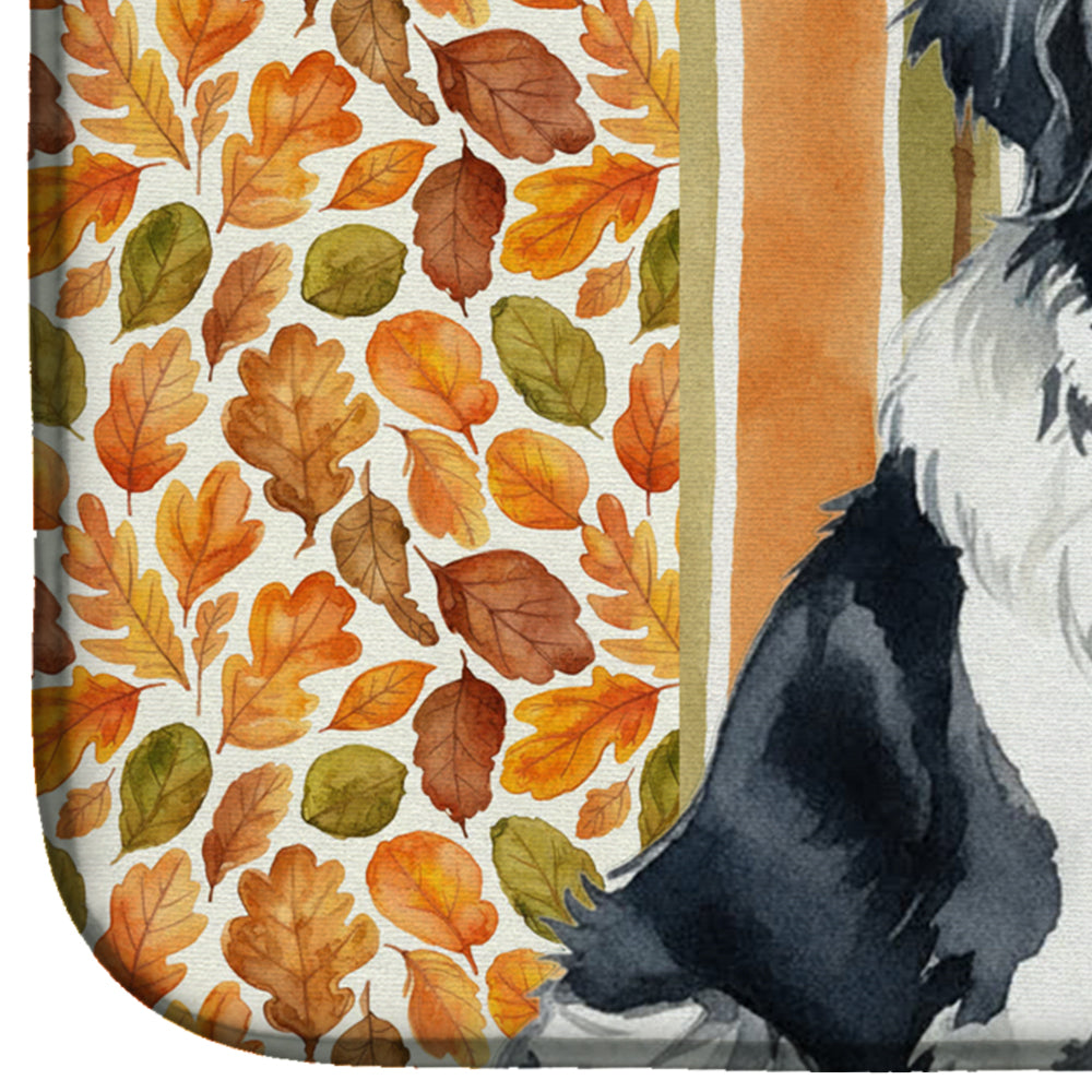 Landseer Newfoundland Heirloom Fall Dish Drying Mat Absorbent Dish Drying Mat Pad for Kitchen Counter Dish Drainer Mat for Countertop, 14 x 21", Multicolor