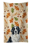 Landseer Newfoundland Heirloom Fall Kitchen Towel Velour Plush Front and Cotton Loop Back Machine Washable