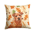 Red Norfolk Terrier Heirloom Fall Decorative Throw Pillow 18x18 Indoor Outdoor Accent Cushion, Fabric Cover with Insert for Sofa, Bed, Porch & Living Room