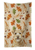 Wheaten Norfolk Terrier Heirloom Fall Kitchen Towel Velour Plush Front and Cotton Loop Back Machine Washable
