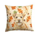 Wheaten Norfolk Terrier Heirloom Fall Decorative Throw Pillow 14x14 Indoor Outdoor Accent Cushion, Fabric Cover with Insert for Sofa, Bed, Porch & Living Room