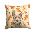 Norwich Terrier Heirloom Fall Decorative Throw Pillow 18x18 Indoor Outdoor Accent Cushion, Fabric Cover with Insert for Sofa, Bed, Porch & Living Room