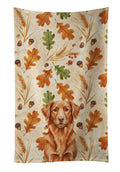 Copper Nova Scotia Duck Tolling Retriever Heirloom Fall Kitchen Towel Velour Plush Front and Cotton Loop Back Machine Washable