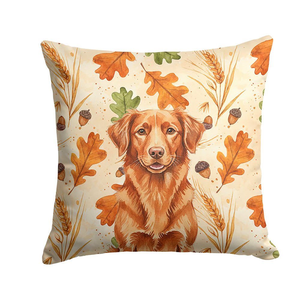 Copper Nova Scotia Duck Tolling Retriever Heirloom Fall Decorative Throw Pillow 18x18 Indoor Outdoor Accent Cushion, Fabric Cover with Insert for Sofa, Bed, Porch & Living Room