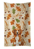 Orange Nova Scotia Duck Tolling Retriever Heirloom Fall Kitchen Towel Velour Plush Front and Cotton Loop Back Machine Washable