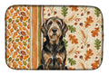Black and Tan Otterhound Heirloom Fall Dish Drying Mat Absorbent Dish Drying Mat Pad for Kitchen Counter Dish Drainer Mat for Countertop, 14 x 21", Multicolor