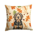 Black and Tan Otterhound Heirloom Fall Decorative Throw Pillow 18x18 Indoor Outdoor Accent Cushion, Fabric Cover with Insert for Sofa, Bed, Porch & Living Room