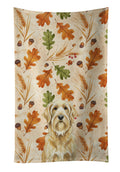 Wheaten and Tan Otterhound Heirloom Fall Kitchen Towel Velour Plush Front and Cotton Loop Back Machine Washable