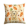 Wheaten and Tan Otterhound Heirloom Fall Decorative Throw Pillow 18x18 Indoor Outdoor Accent Cushion, Fabric Cover with Insert for Sofa, Bed, Porch & Living Room