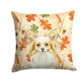 Lemon and White Papillon Heirloom Fall Decorative Throw Pillow 18x18 Indoor Outdoor Accent Cushion, Fabric Cover with Insert for Sofa, Bed, Porch & Living Room